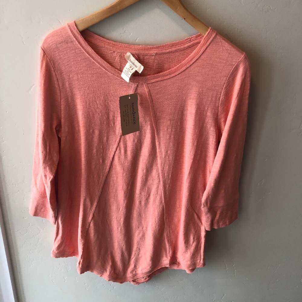 Sundance Catalog Soft Peach Cotton Jaiden Top Tee